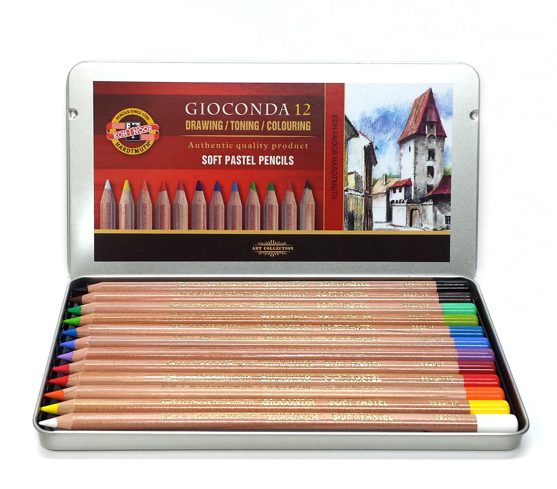 Koh-I-Noor Gioconda ソフトパステル鉛筆セット Set of 12 Set of 24